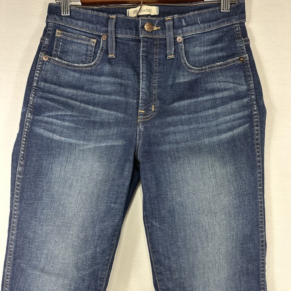 Madewell Jeans Womens 28 Slim Straight High Rise Medium Wash 28x29 Denim Stretch - Picture 8 of 14